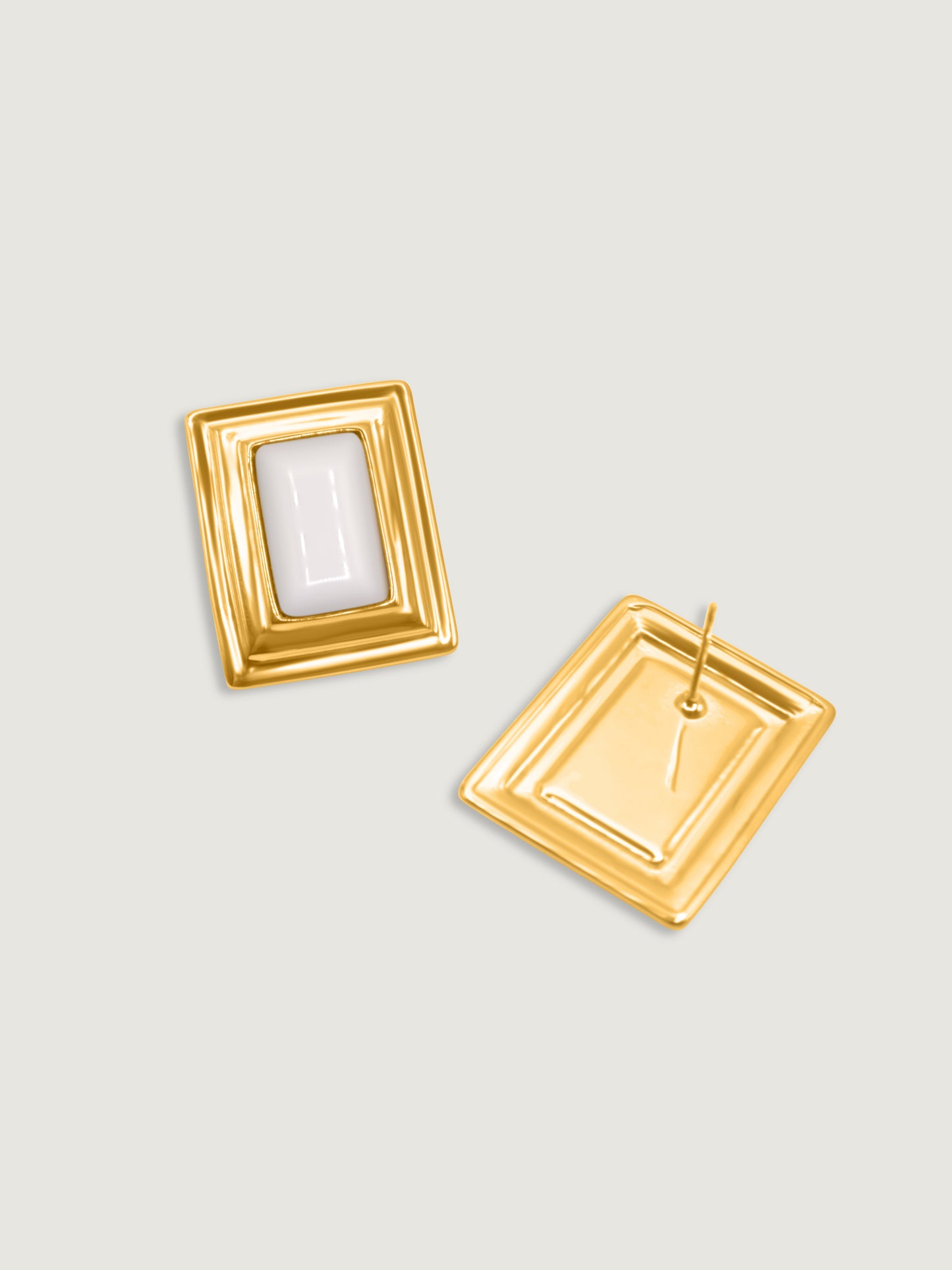 White Monette Earrings