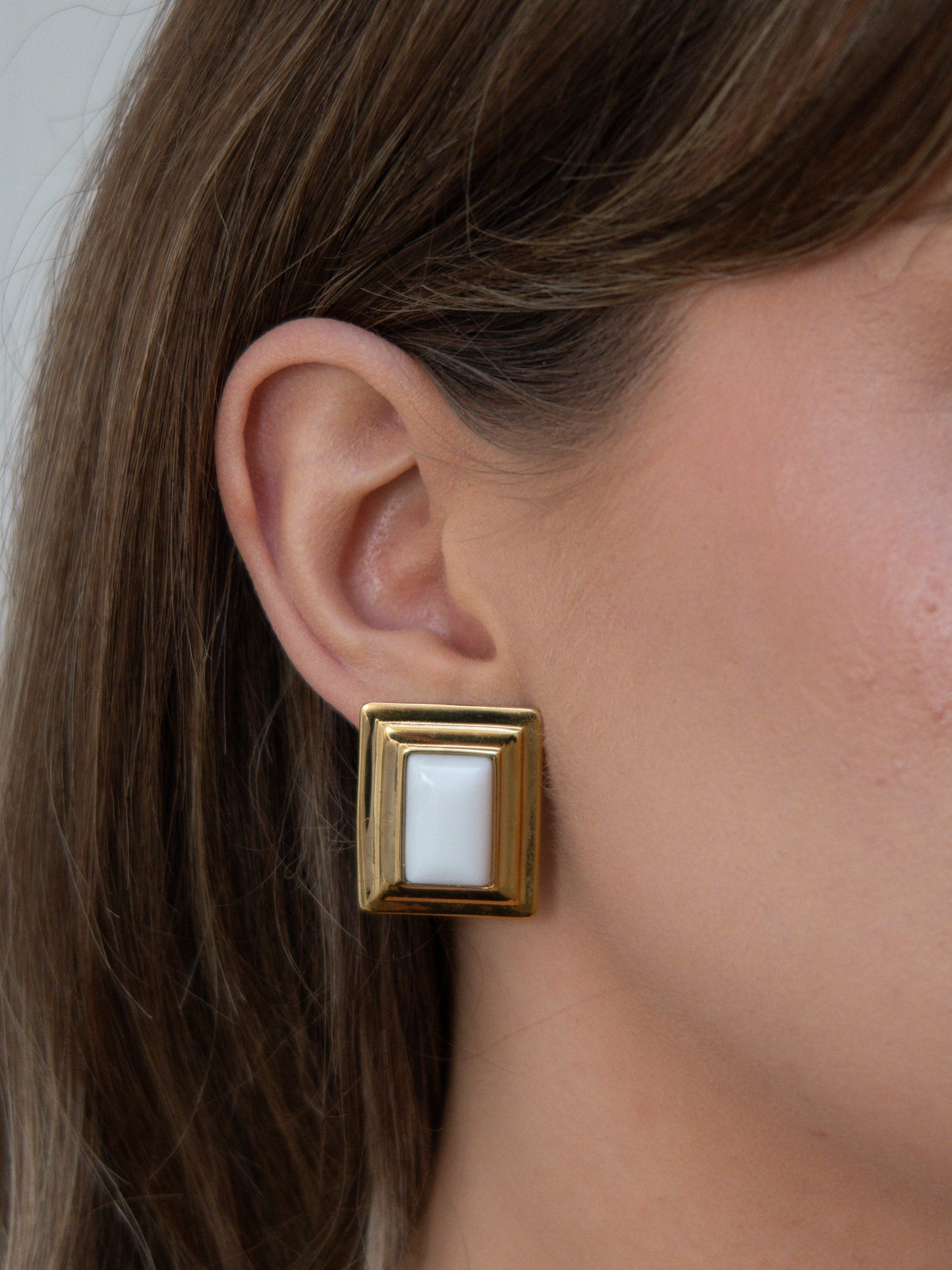 White Monette Earrings