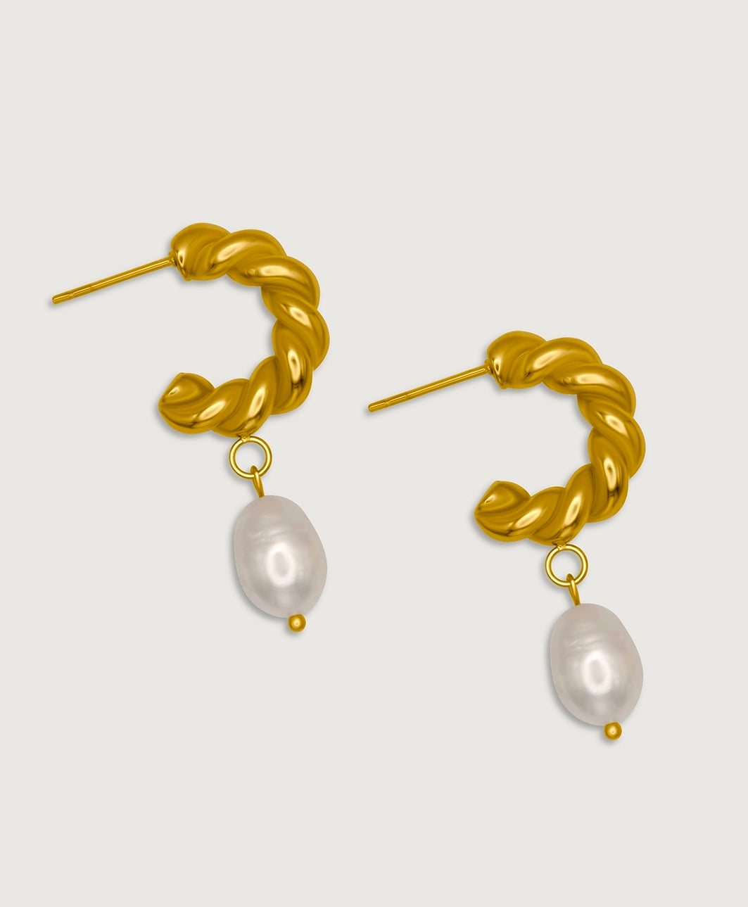 Lia Pearl Drop Hoops